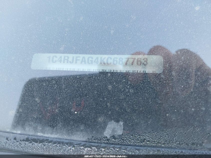 2019 Jeep Grand Cherokee Upland 4X4 VIN: 1C4RJFAG4KC687763 Lot: 43717913