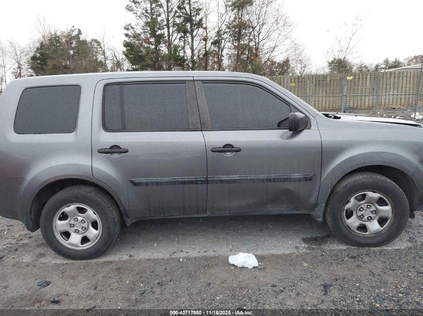 2011 Honda Pilot Lx VIN: 5FNYF4H27BB088905 Lot: 43717950