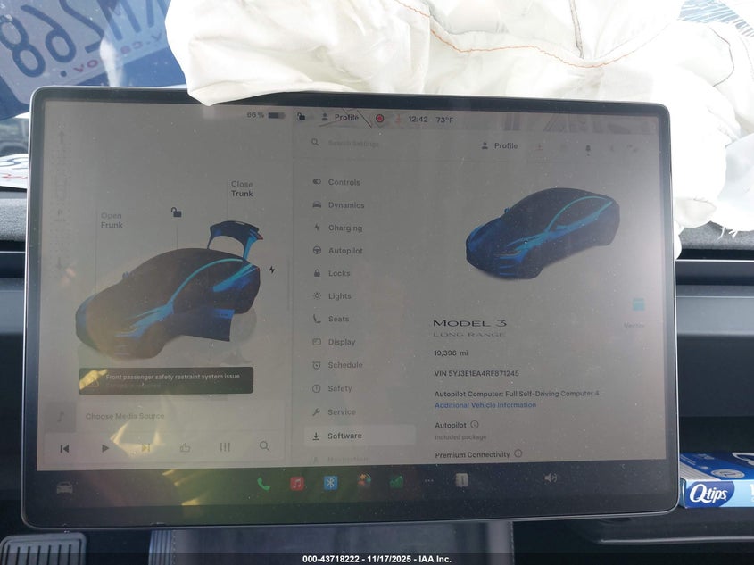 2024 Tesla Model 3 Long Range Dual Motor All-Wheel Drive/Rear-Wheel Drive VIN: 5YJ3E1EA4RF871245 Lot: 43718222