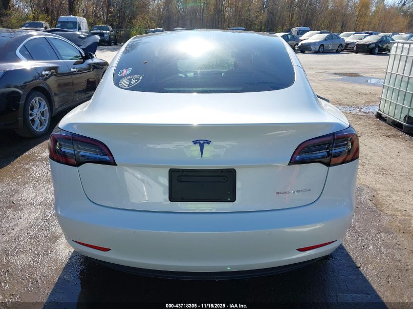 2022 Tesla Model 3 Long Range Dual Motor All-Wheel Drive VIN: 5YJ3E1EB7NF174767 Lot: 43718305