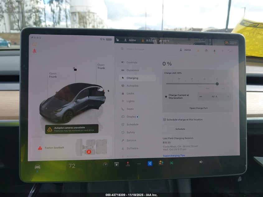 2022 Tesla Model Y Long Range Dual Motor All-Wheel Drive VIN: 7SAYGDEE4NF354335 Lot: 43718309