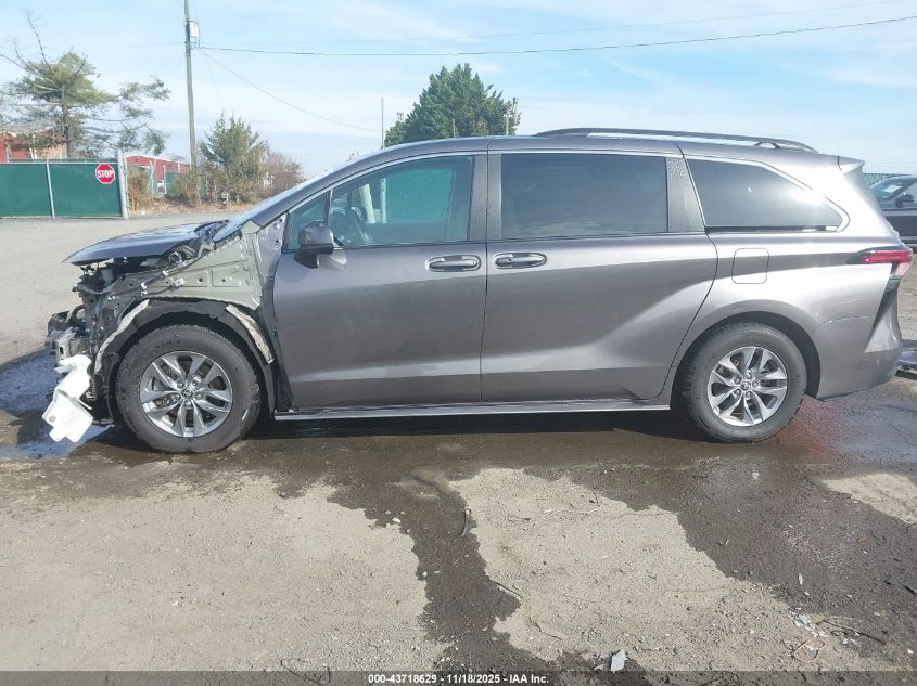 2022 Toyota Sienna Le VIN: 5TDBSKFCXNS062042 Lot: 43718629