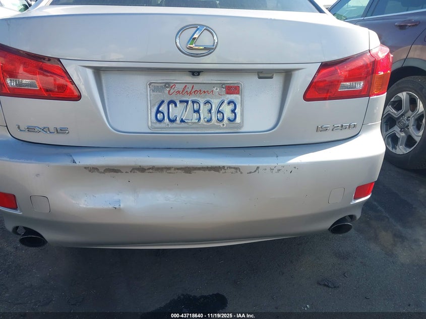 2008 Lexus Is 250 VIN: JTHBK262182062223 Lot: 43718640