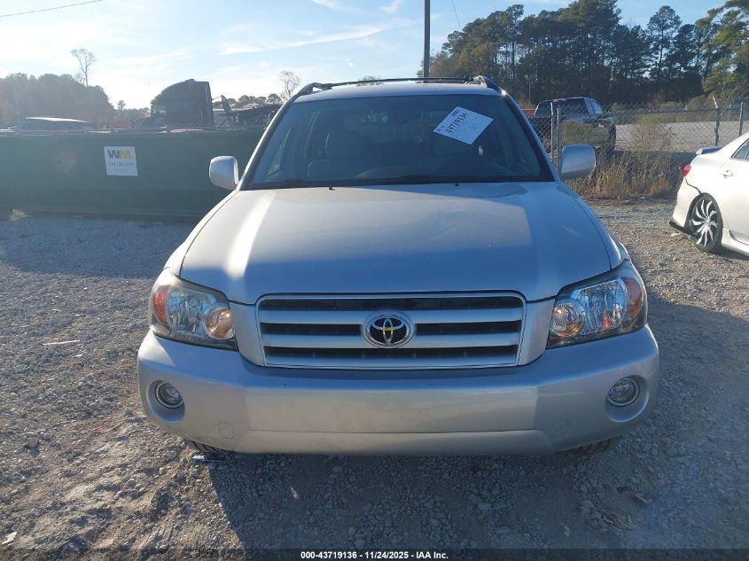 2006 Toyota Highlander Limited V6 VIN: JTEDP21A560123958 Lot: 43719136