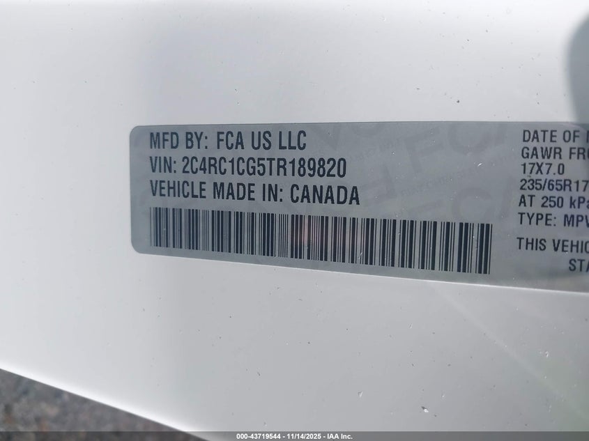 2C4RC1CG5TR189820 2026 CHRYSLER VOYAGER photo no. 5
