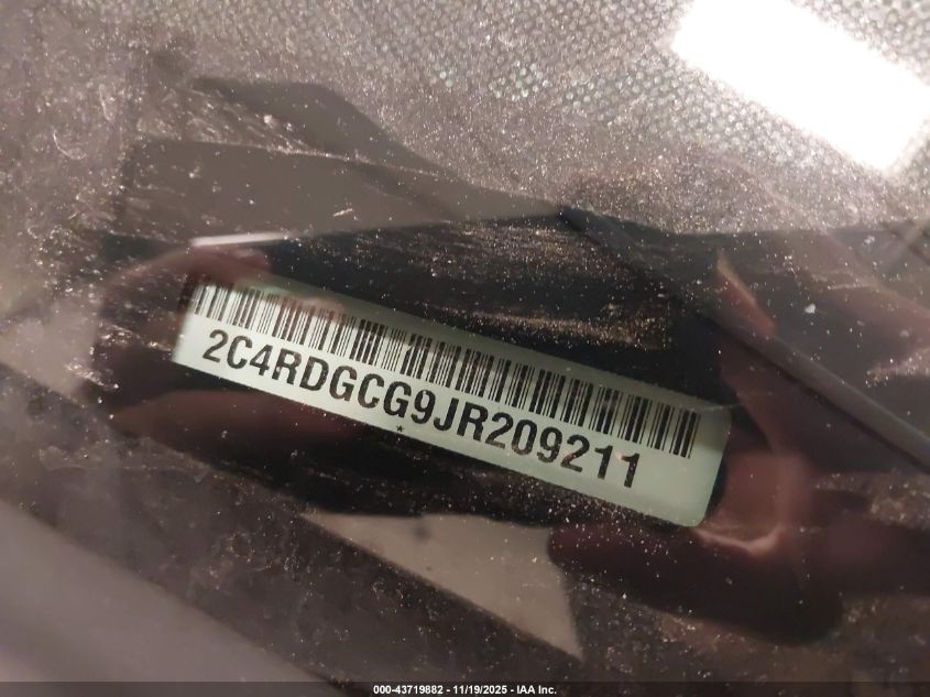 2018 Dodge Grand Caravan Sxt VIN: 2C4RDGCG9JR209211 Lot: 43719882