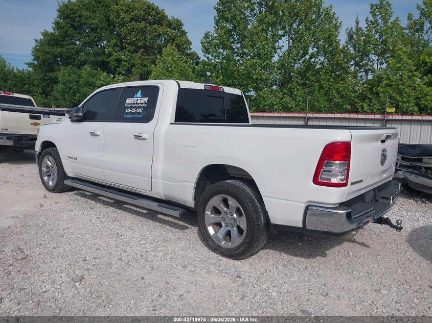Vin: 1c6rremt8kn891117, lot: 44215334, ram 1500 big horn/lone star  4x2 6'4 box 20193