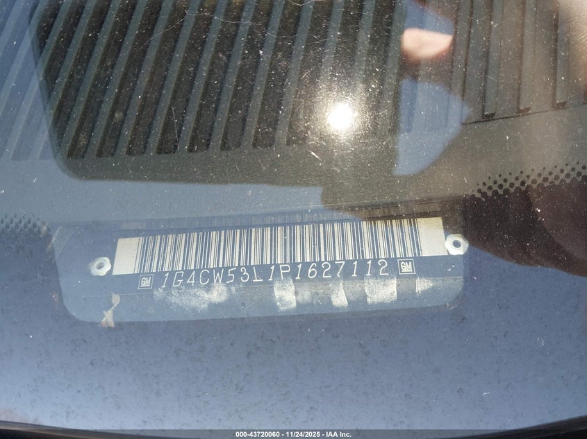 1993 Buick Park Avenue VIN: 1G4CW53L1P1627112 Lot: 43720060