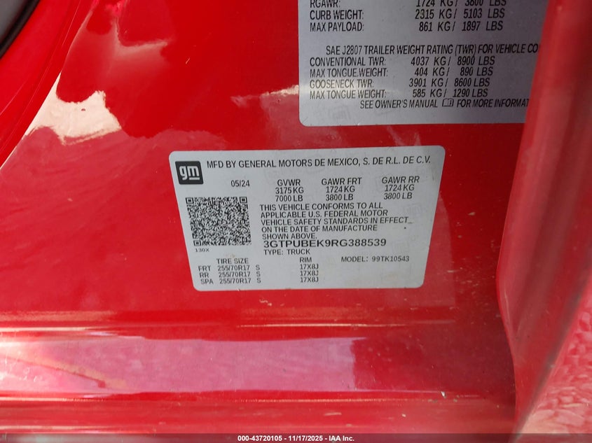 3GTPUBEK9RG388539 2024 GMC SIERRA photo no. 9