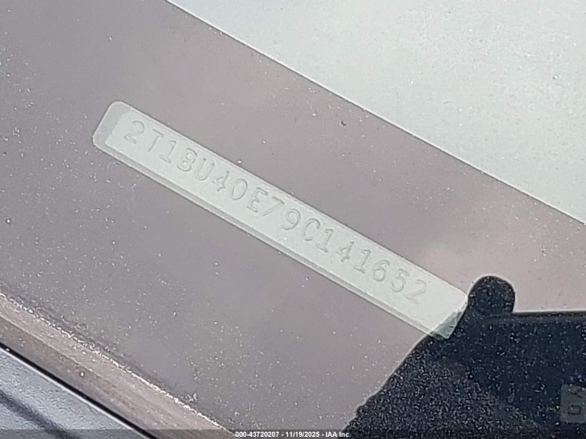 2009 Toyota Corolla Le VIN: 2T1BU40E79C141652 Lot: 43720207