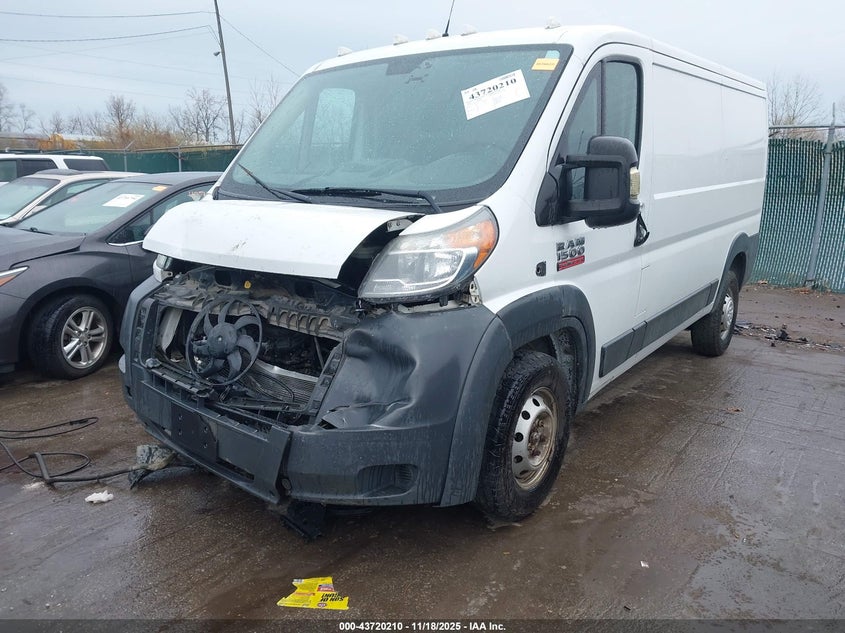 Vin: 03c6trvag2ee11579, lot: 44215571, ram promaster 1500 low roof 20142