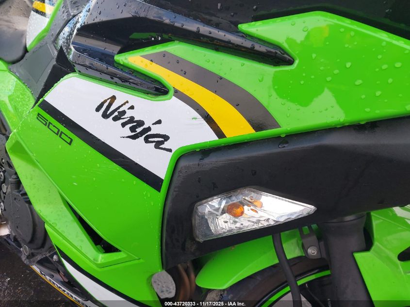 2025 Kawasaki Ex500 H VIN: ML5EXGH11SDA62720 Lot: 43720333