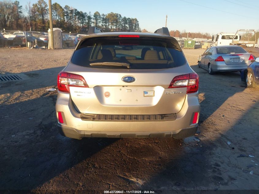 2015 Subaru Outback 2.5I Limited VIN: 4S4BSBJC6F3233195 Lot: 43720643