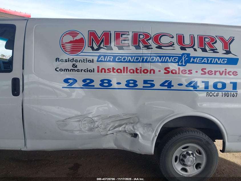 2016 Chevrolet Express 2500 Work Van VIN: 1GCWGAFFXG1226039 Lot: 43720706