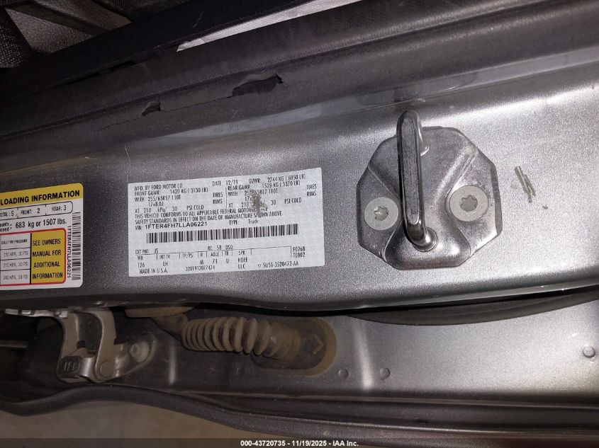 2020 Ford Ranger Xlt VIN: 1FTER4FH7LLA06221 Lot: 43720735