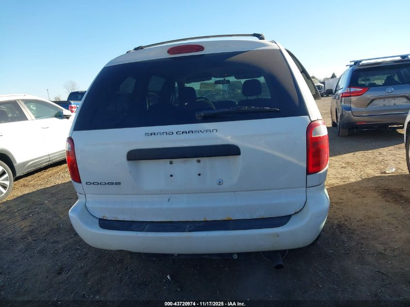 2007 Dodge Grand Caravan Se VIN: 1D4GP24R77B262260 Lot: 43720974