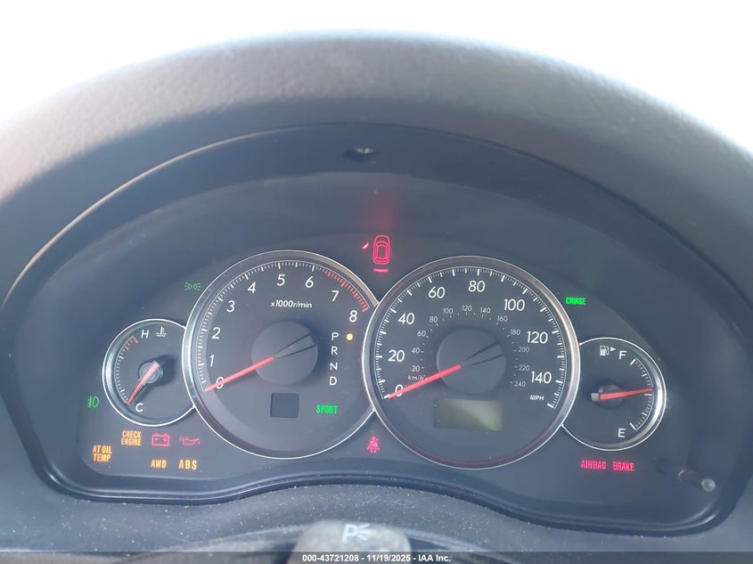 2008 Subaru Outback 2.5I/2.5I L.l. Bean Edition VIN: 4S4BP61CX87360360 Lot: 43721208