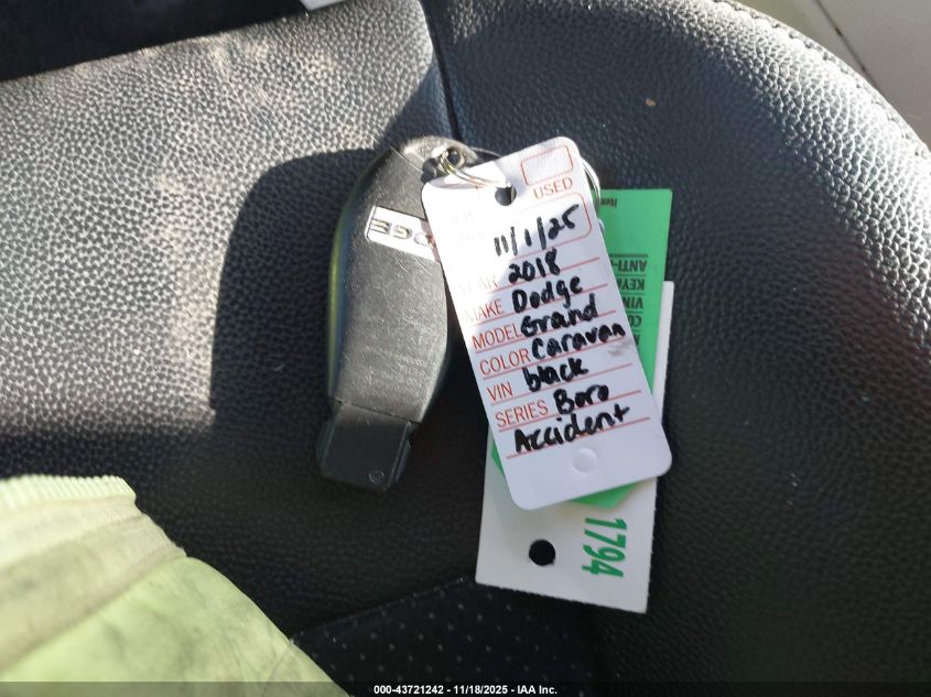 2018 Dodge Grand Caravan Sxt VIN: 2C4RDGCG6JR241324 Lot: 43721242