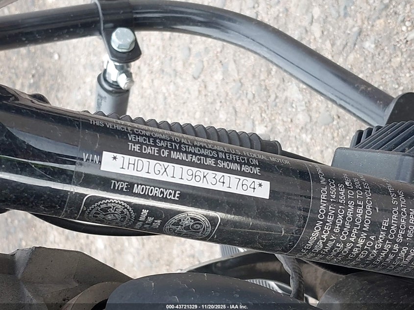 2006 Harley-Davidson Fxdbi VIN: 1HD1GX1196K341764 Lot: 43721329