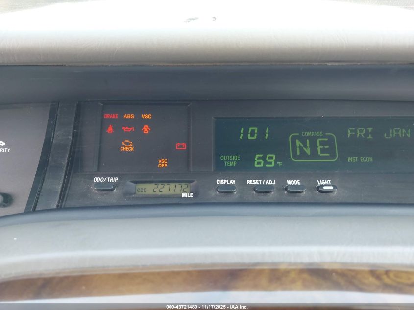 2002 Toyota Avalon Xls VIN: 4T1BF28B02U242254 Lot: 43721480