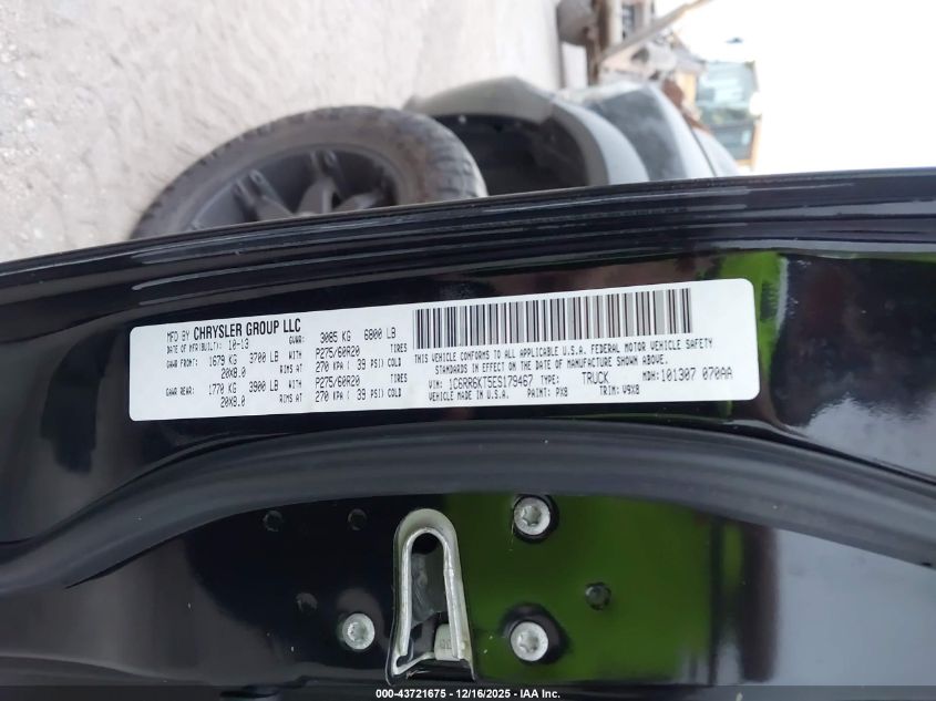 2014 Ram 1500 Express VIN: 1C6RR6KT5ES179467 Lot: 43721675