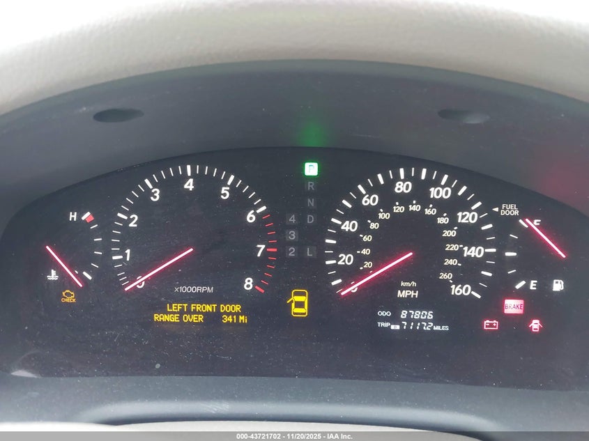 2003 Lexus Ls 430 VIN: JTHBN30F030099499 Lot: 43721702