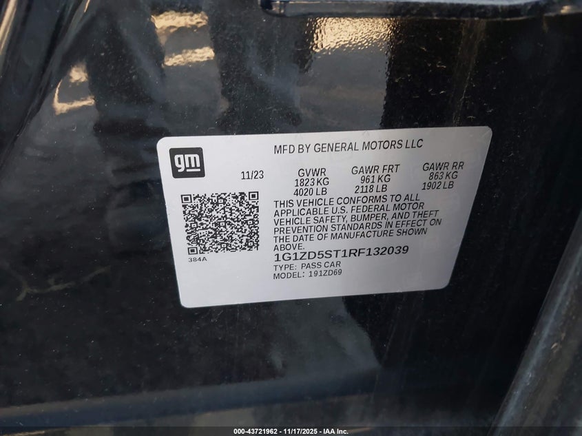 1G1ZD5ST1RF132039 2024 CHEVROLET MALIBU photo no. 9