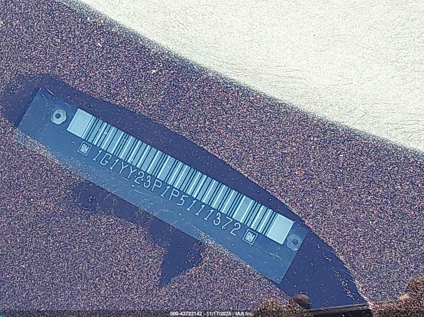 1993 Chevrolet Corvette VIN: 1G1YY23P1P5111372 Lot: 43722142