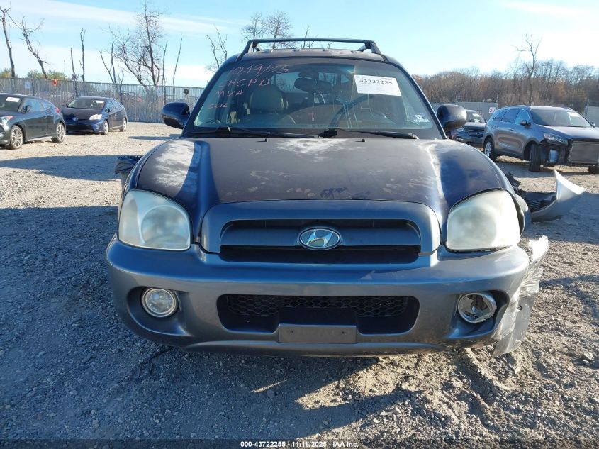 2005 Hyundai Santa Fe Gls/Lx VIN: KM8SC13E65U868061 Lot: 43722255