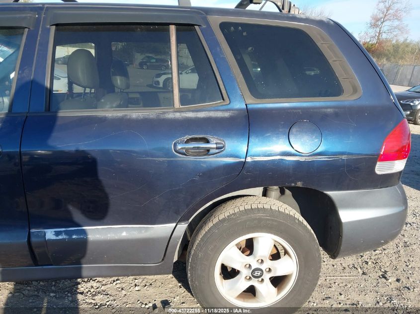 2005 Hyundai Santa Fe Gls/Lx VIN: KM8SC13E65U868061 Lot: 43722255