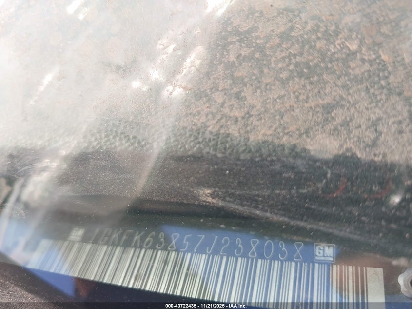 2007 GMC Yukon Denali VIN: 1GKFK63857J238038 Lot: 43722435