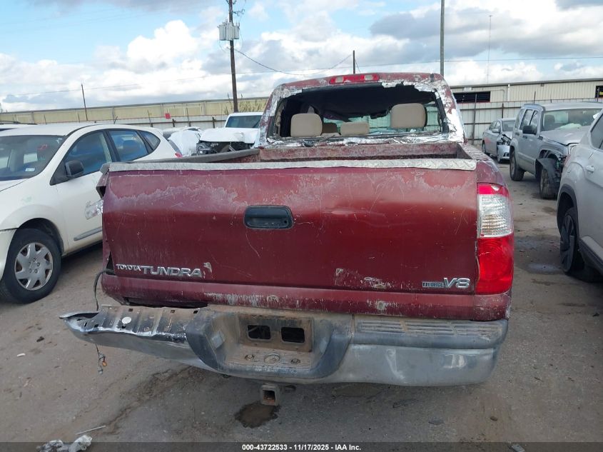 2006 Toyota Tundra Sr5 V8 VIN: 5TBET34186S548473 Lot: 43722533