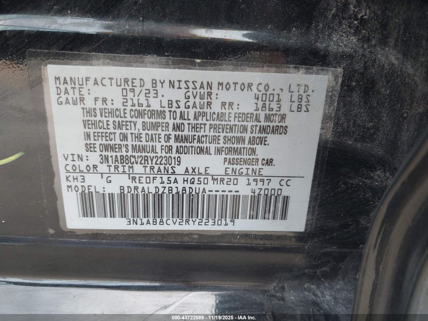 3N1AB8CV2RY223019 2024 NISSAN SENTRA photo no. 9