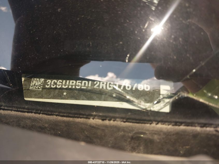 2024 Ram 2500 Big Horn 4X4 6'4 Box VIN: 3C6UR5DL2RG176766 Lot: 43722710