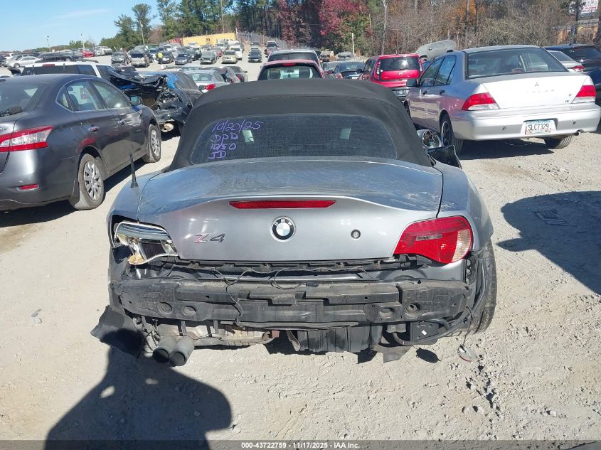 2006 BMW Z4 3.0Si VIN: 4USBU53566LX01838 Lot: 43722759