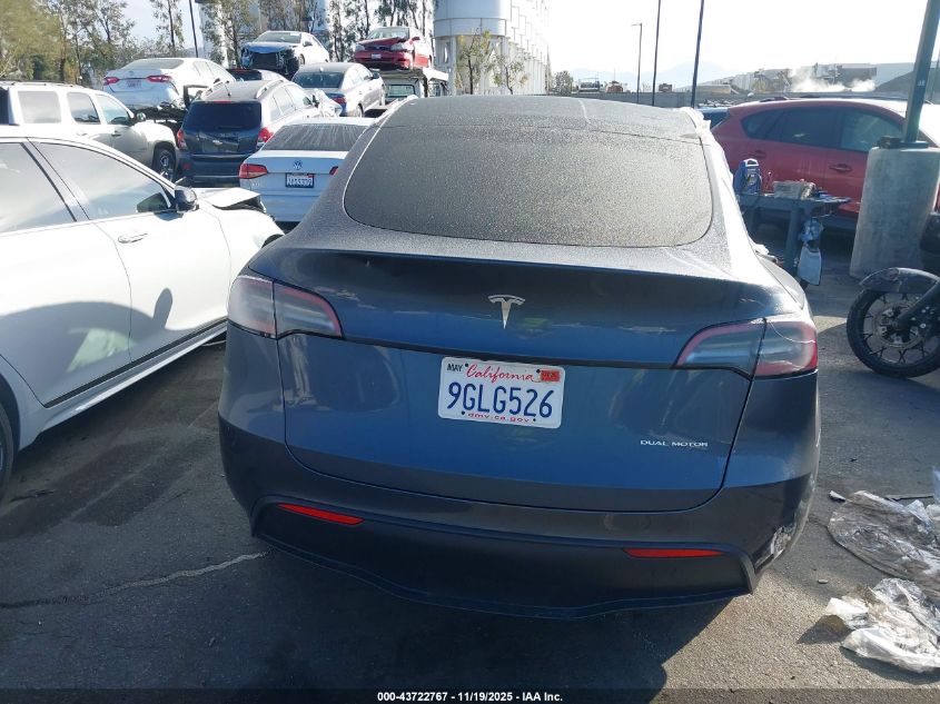 2023 Tesla Model Y Awd/Long Range Dual Motor All-Wheel Drive VIN: 7SAYGAEE6PF743446 Lot: 43722767