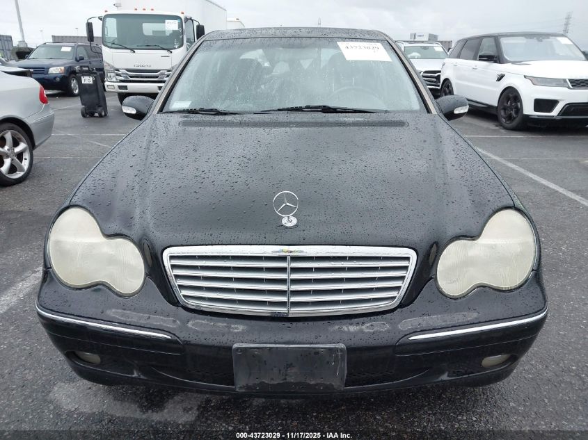 2001 Mercedes-Benz C 320 VIN: WDBRF64J11F072852 Lot: 43723029