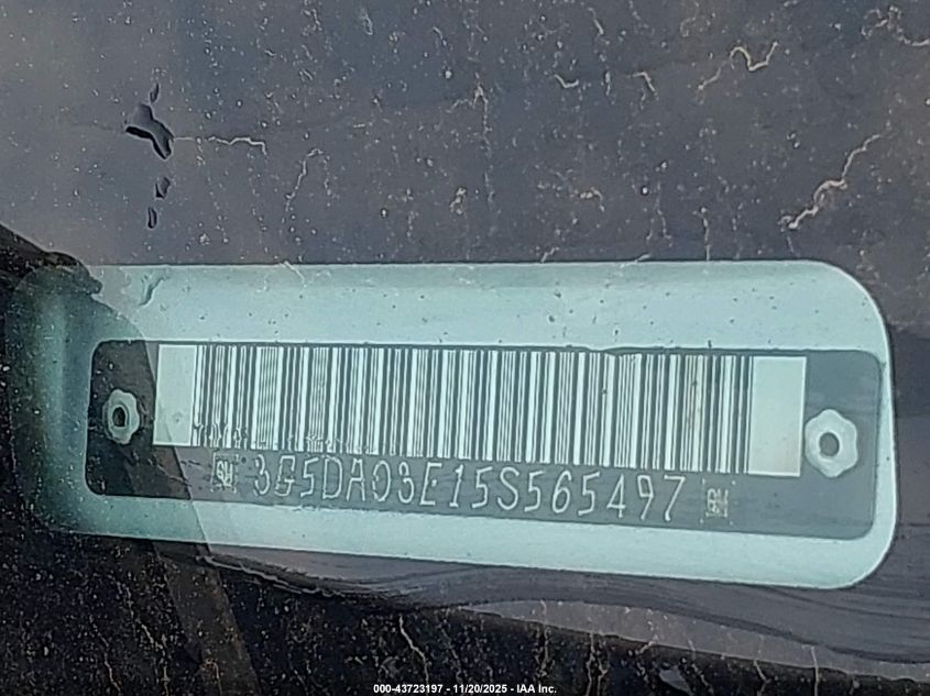 2005 Buick Rendezvous Cx VIN: 3G5DA03E15S565497 Lot: 43723197