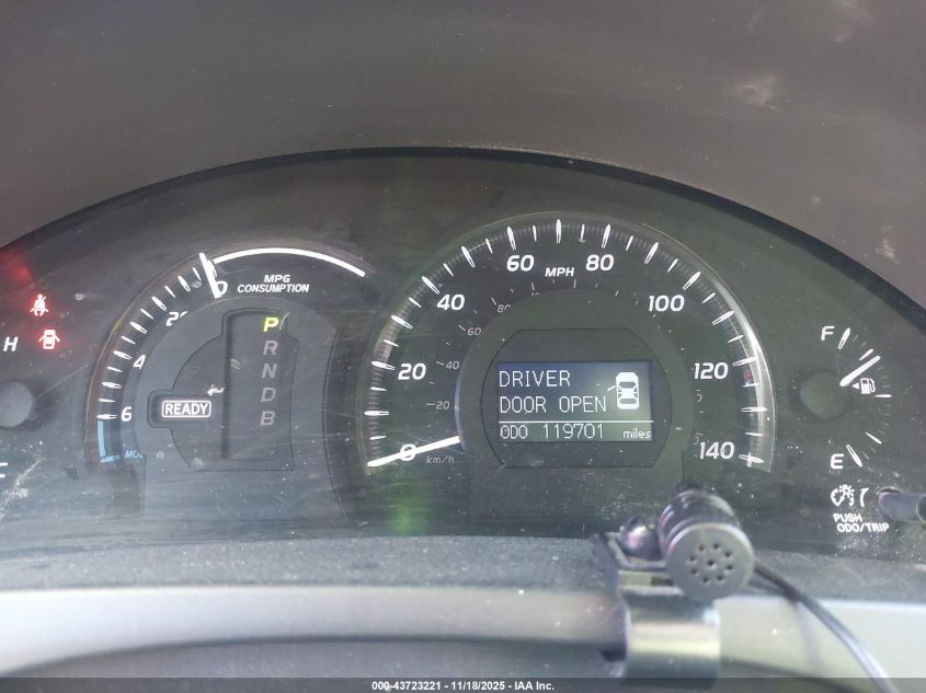 2007 Toyota Camry Hybrid VIN: 4T1BB46K97U012911 Lot: 43723221