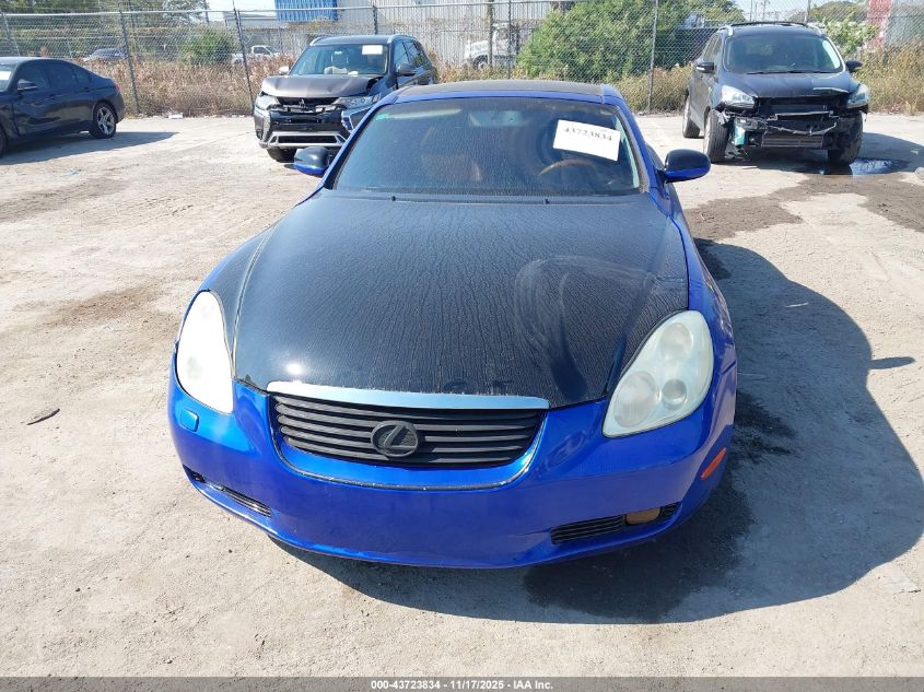 2003 Lexus Sc 430 VIN: JTHFN48Y130042922 Lot: 43723834