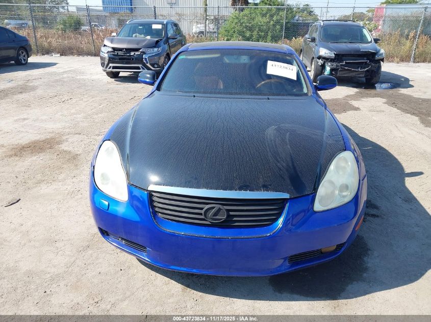 2003 Lexus Sc 430 VIN: JTHFN48Y130042922 Lot: 43723834