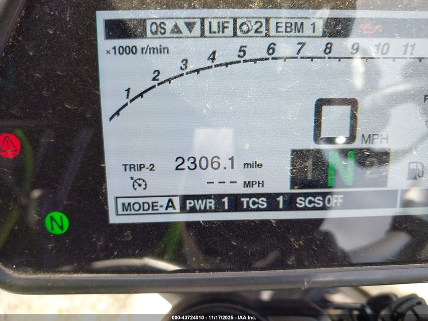 2025 Yamaha Mtn1000 VIN: JYARN79E3SA001944 Lot: 43724010