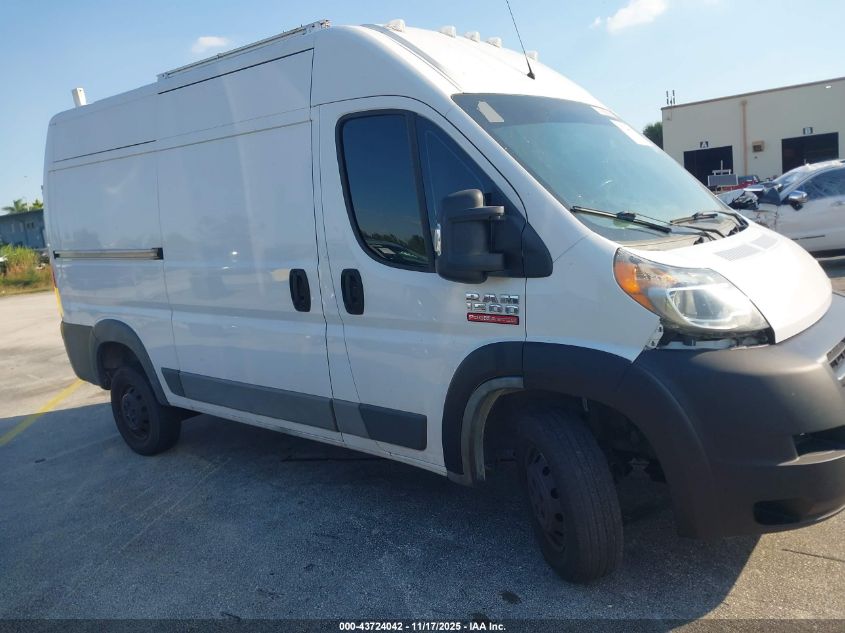 2018 Ram Promaster 1500 High Roof 136 Wb VIN: 3C6TRVBG6JE110822 Lot: 43724042