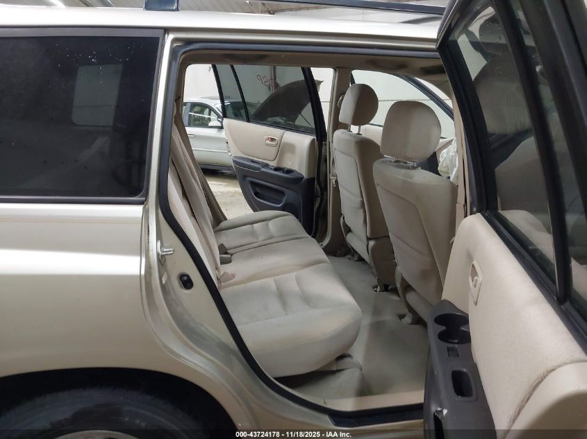 2001 Toyota Highlander V6 VIN: JTEHF21A610036762 Lot: 43724178