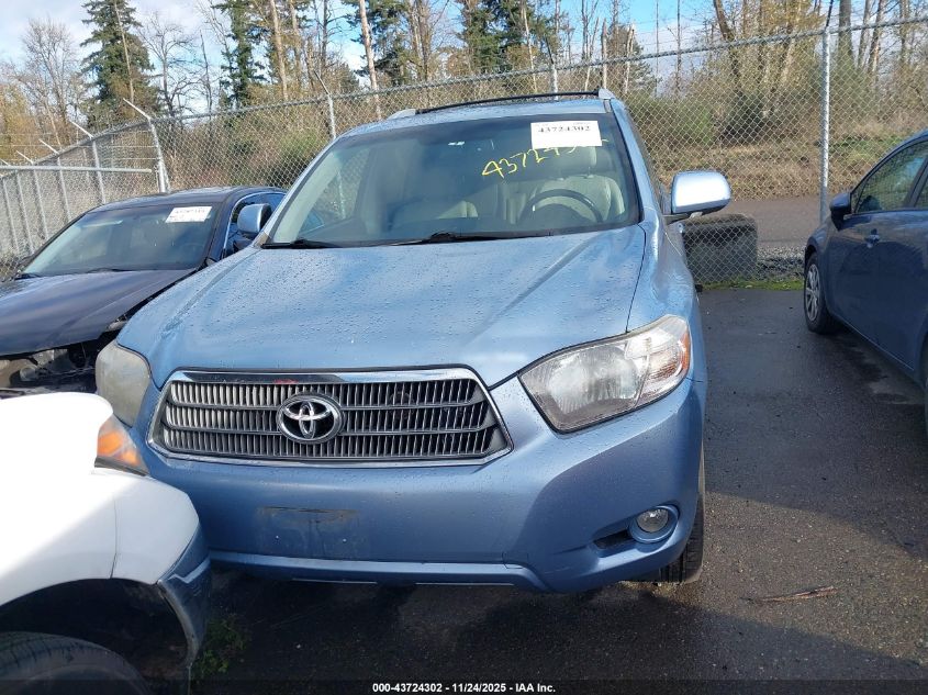 2009 Toyota Highlander Hybrid Limited VIN: JTEEW44A592029974 Lot: 43724302