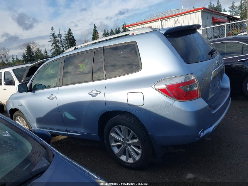 2009 Toyota Highlander Hybrid Limited VIN: JTEEW44A592029974 Lot: 43724302