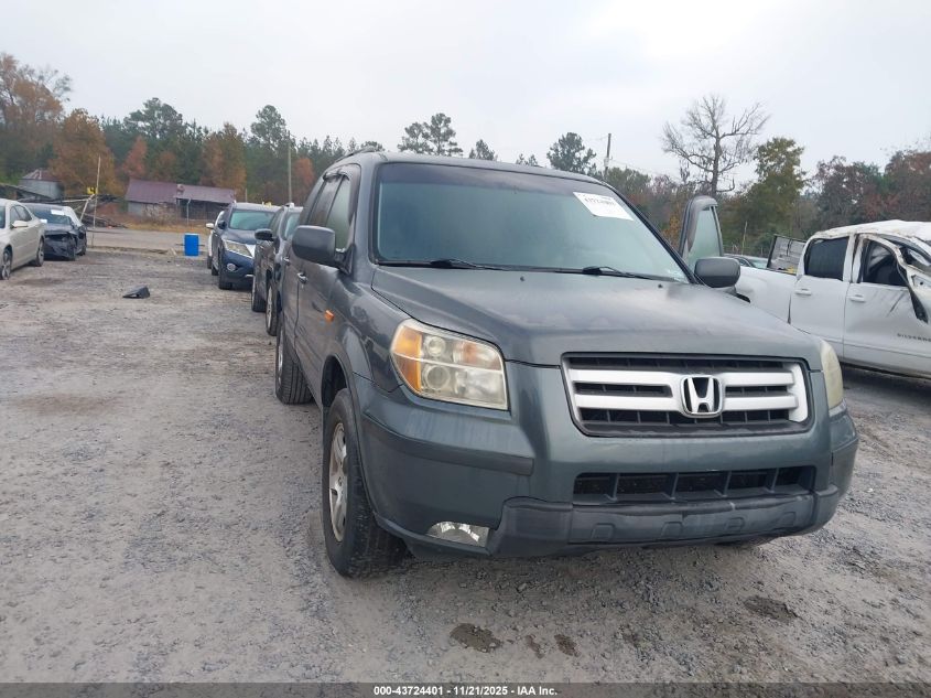 2006 Honda Pilot Ex-L VIN: 2HKYF18776H557394 Lot: 43724401