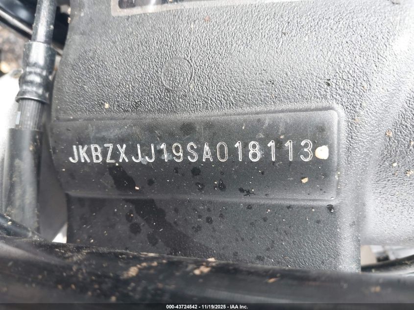 2025 Kawasaki Zx636 K VIN: JKBZXJJ19SA018113 Lot: 43724542