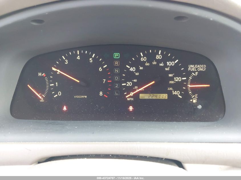 2000 Lexus Es 300 VIN: JT8BF28G4Y5076340 Lot: 43724707