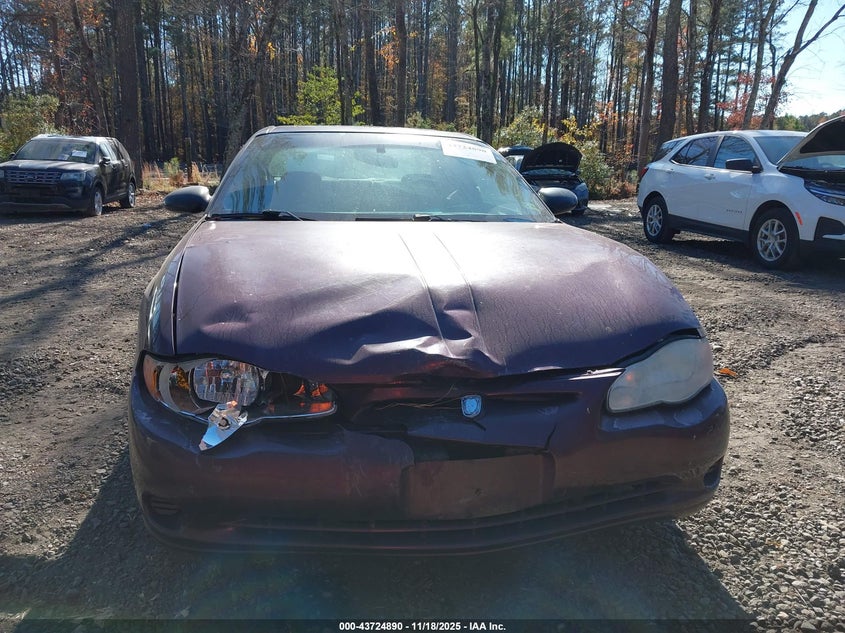 2003 Chevrolet Monte Carlo Ls VIN: 2G1WW12E439442788 Lot: 43724890